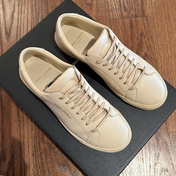 Saint Laurent YSL Andy low top sneakers size 37 tan - Picture 2 of 12